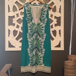 Cute split neck sheath dress